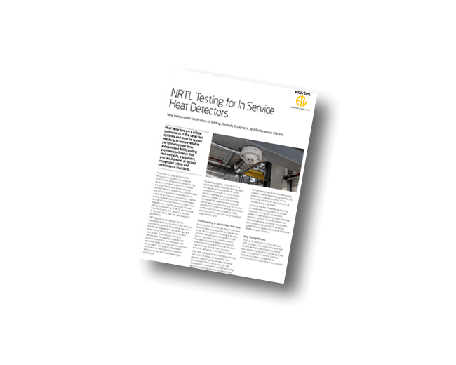 NRTL Testing for In Service Heat Detectors | Fact Sheet