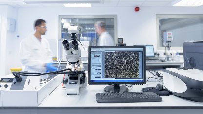 Pharmaceutical scientists in the laboratory developing a drug delivery system